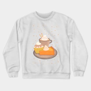 Pumpkin Spice Love, Pumpkin Spice Latte, Cupcake and Pumpkin Pie Crewneck Sweatshirt